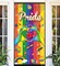 Pride Door Cover-LGBTQ Rainbow Gay Decor Vivid Colors Pride Rainbow Banner Photo Background for Pride Month Door Decorations